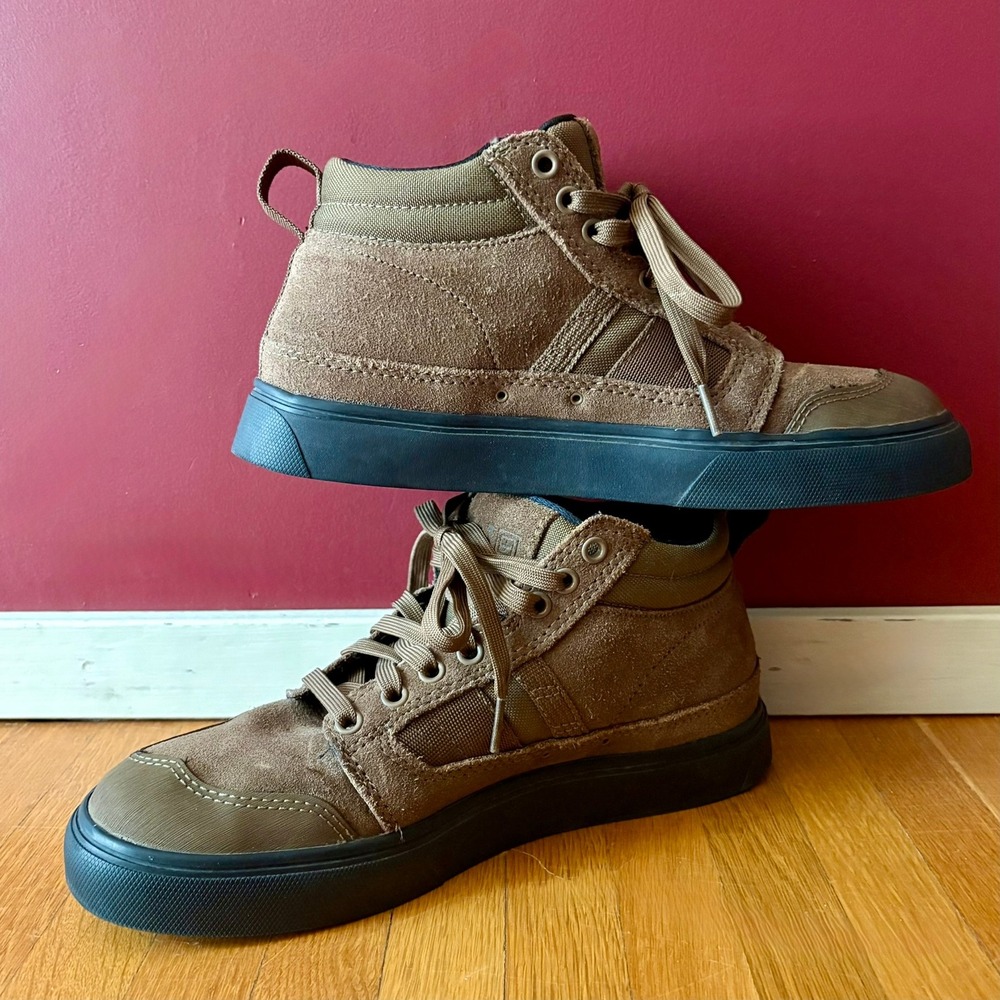 5.11 Tactical Norris Sneaker Dark Coyote Brown Vibram Mid Top Mens 7.5 12411